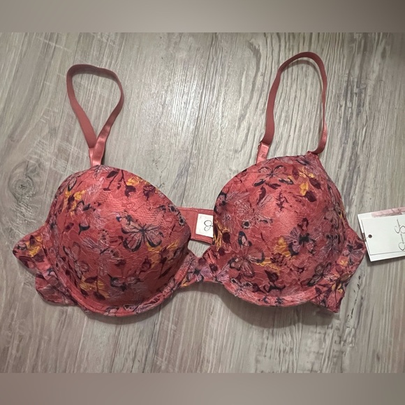 Jessica Simpson Floral Butterfly Laced Bra Size 36C NWT - Picture 1 of 7